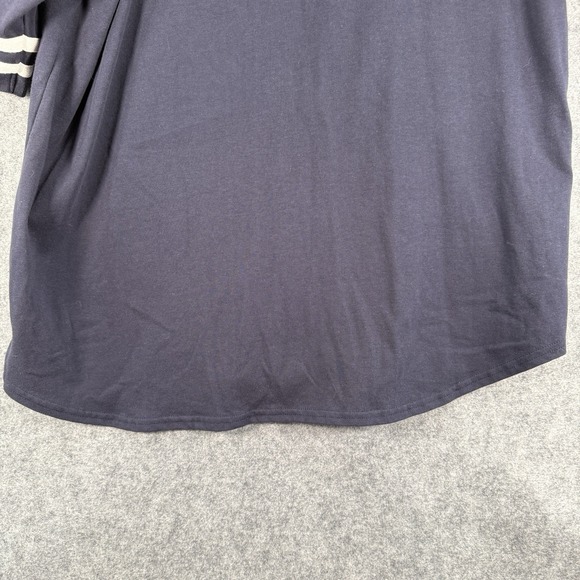 Vintage Disney World Goofy Baseball Jersey Shirt Large Navy Short Sleeve Y2K 90s - Picture 6 of 10